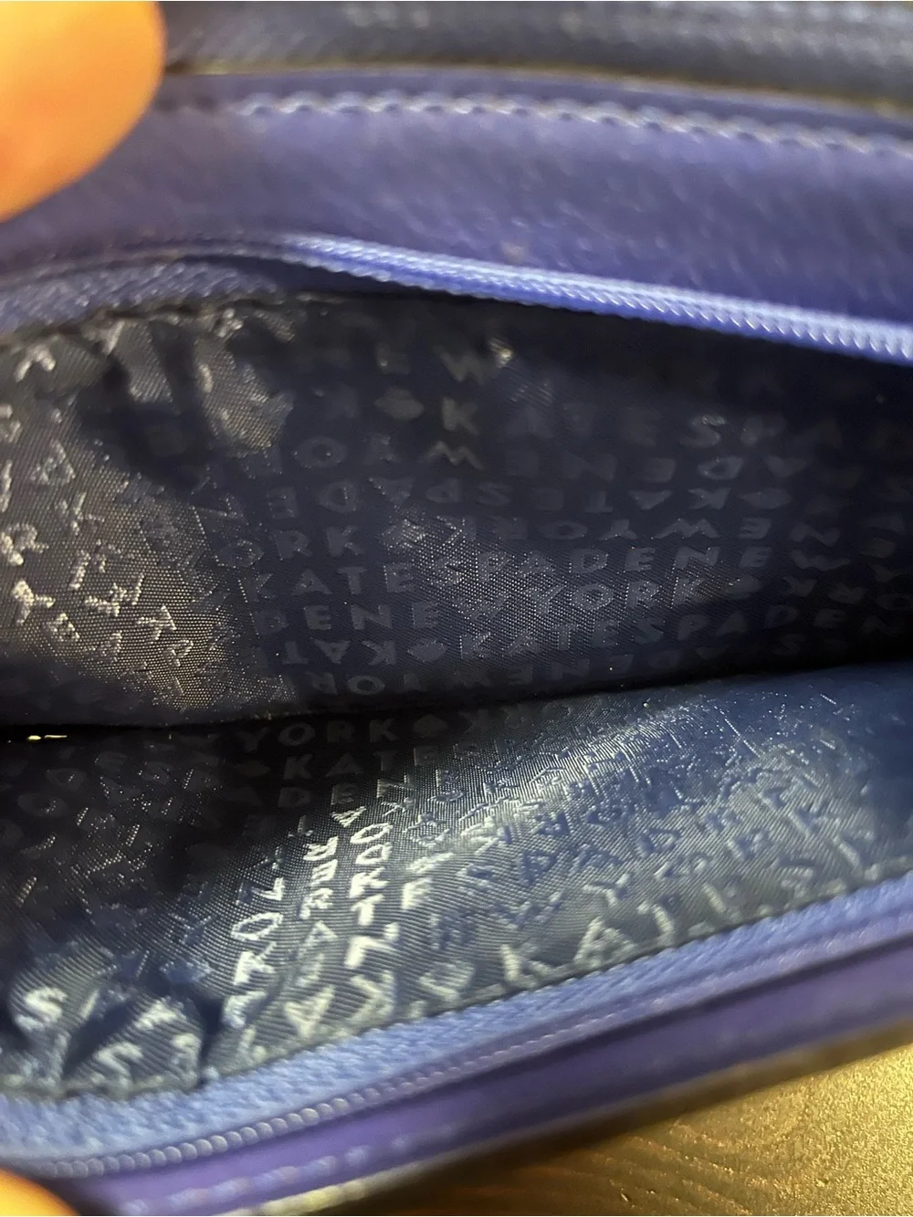 EUC Kate Spade Wellesley Layton Cobalt Blue Leather Wristlet Wallet